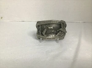 Tennessee IS WHAT AMERICA WAS Vintage 1983 Siskiyou Pewter belt buckle - Picture 1 of 2