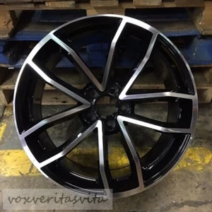 18" S5 CAVO STYLE BLACK WHEELS RIMS FITS AUDI A4 A5 A6 A7 A8 A8L Q5 - Picture 1 of 2