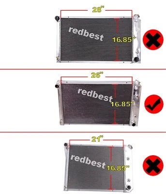 Radiador de alumínio 3 linhas compatível com 80-86 Chevrolet Caprice /78-87 Pontiac Grand Prix I6 V8 - Imagem 1 de 4