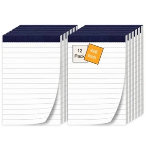 12 Pack 4x6 Inch Small Notepads Lined Memo Pads Ruled Notebook Pads for Office - Picture 1 of 7