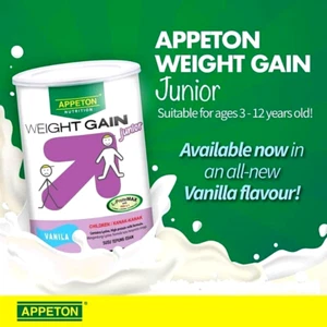 APPETON Weight Gain Junior Vanilla Increase Body Weight Energy 450  ORIGINAL - Picture 1 of 3