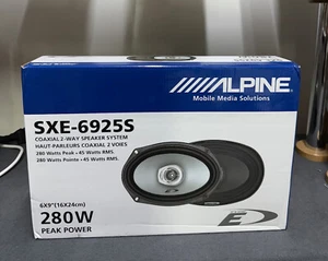 ALPINE 6"x9" 6x9 560W 2-way SXE-6925S car rear deck oval shelf speakers OPEN-BOX - Picture 1 of 8