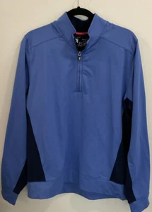 Fairway & Greene FG Tech Blue Golf Quarter Zip Pullover Sweater Men's Medium - Picture 1 of 8
