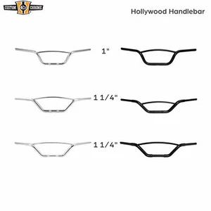 1" /1.25" Clamp Area Hollywood Handlebars Old School 6" Rise 31.75" / 36"Width - Picture 1 of 15
