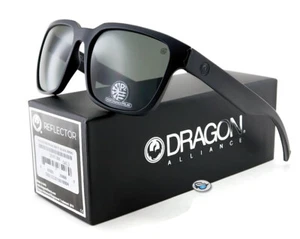 New DRAGON REFLECTOR Polarized Sunglasses | Matte Black / P2 Smoke Polar Lens - Picture 1 of 6