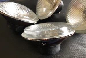 BMW E12 E21 E23 E24 E28 E30 M6 Umrüst Scheinwerfer US EU 2x H4 2x H1 Glas/Metall - Bild 1 von 4