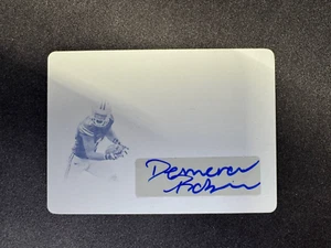 2016 Leaf Trinity Demarcus Robinson RC Rookie Patch Auto 49ers Cyan Plate #d 1/1 - Picture 1 of 2