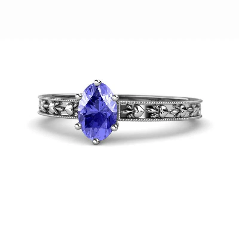 Oval Cut Tanzanite Solitaire Engagement Ring 1 ct 14K Gold JP:145314 - Image 1 of 1