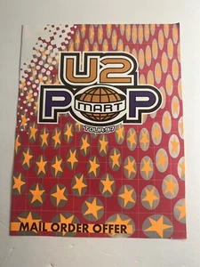 "Folleto de formulario de pedido por correo U2 Pop Mart Tour 97 de colección raro difícil de encontrar 8 1/2"" X 11""" - Imagen 1 de 7