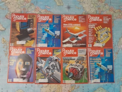 Vintage  Lot Of 8 1982 Popular Science Magazines - DM21 - Image 1 of 2