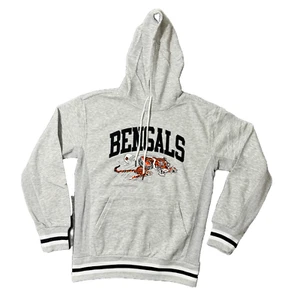 NFL Cincinnati "Bengals" Tigre Bordado Gris Sudadera con Capucha Talla S Venta al por menor $85 Nuevo con Etiquetas - Imagen 1 de 8