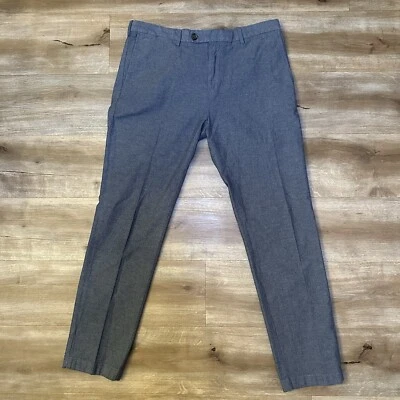 Pantalones Brooks Brothers Hombre 35X32 Gris Elástico Algodón Rojo Vellón Calce Moderno Chino Foto 1 de 4