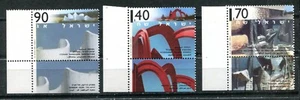ISRAEL 1995, ART: OUTDOOR SCULPTURES, Scott 1222-1224 W. TABS - Picture 1 of 1