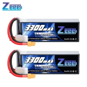 2Pcs Zeee 4S Lipo FPV Drone Battery 14.8V 3300Mah 50C with XT60 Plug RC Car UK - Picture 1 of 5