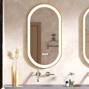 Espejo de baño ovalado 100x50 con iluminación Gold Touch antivaho regulable - Imagen 1 de 16