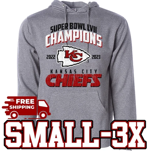 Kansas City Chiefs Hoodie Hooded Sweat Shirt Sweatshirt Superbowl Small - 3X Cover