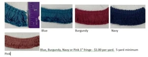 Fringe Trim 1" wide -Crafting, decorating, pillow fringe 10 Yrd Min Mix or Match - Picture 1 of 13
