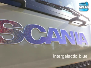 W.B.A. Pegatina adecuada para emblema Scania de la serie S+R a partir del año 2017 azul brillante - Imagen 1 de 9