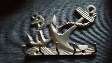 Vintage Nautical Brass Key Holder Anchor Maritime