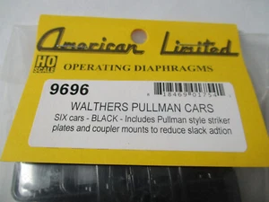 American Limited 9696 Diafragmas Walthers Pullman Coches Negro 6 Pares Escala HO - Imagen 1 de 4
