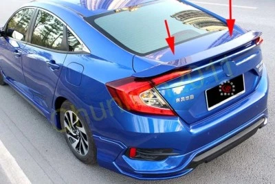 Blue Painted Spoiler Wing for 2016-2021 Honda Civic 4DR Sedan RS without Light - Image 1 of 3