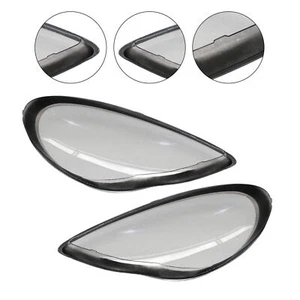 Left Right Headlight Lens Covers Pair Fit Porsche Panamera 2010 2011 2012 2013 - Foto 1 di 11