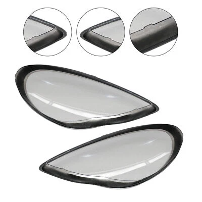 Left and Right Front Headlight Lens Covers Pair Fit Porsche Panamera 2010-2013! - Image 1 of 4