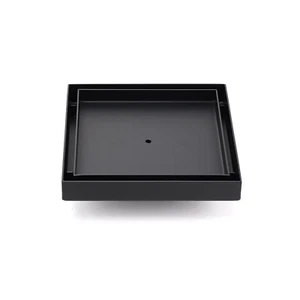 Matt Black 150x150mm Tile Insert Floor Drain Shower Grate 50mm Outlet Watermark - Picture 1 of 4