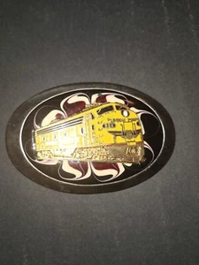 1970s vintage Enameled Union Pacific Passenger LOCOMOTIVE Belt Buckle ~ - Picture 1 of 1
