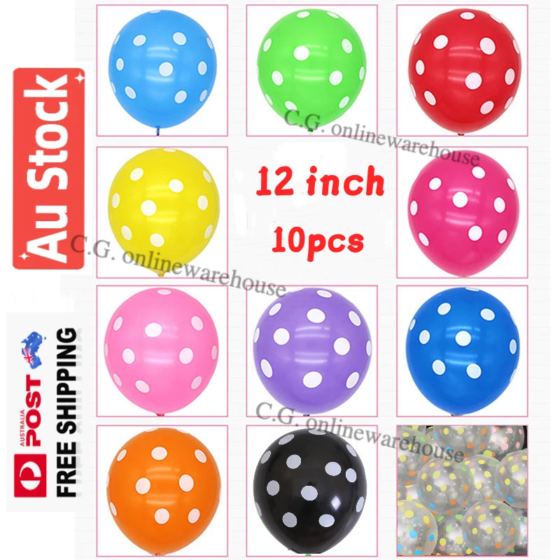 Polka Dot Latex Balloons Spot Balloon Mickey Barbie Birthday Party Balloons*10pc - image 1 of 1