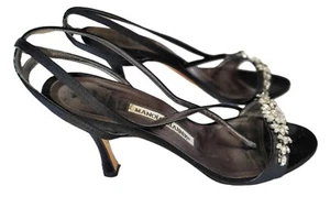 Vintage Manolo Blahnik Riemchen Heels mit Swarovski Kristallen US 7,5 - Bild 1 von 4