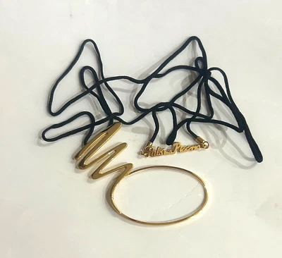 Paloma Picasso Monocle 3723 40 Gold Color Vintage with Strap Eyeglasses 46 -29 - Image 1 of 4