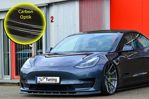 Spoilerschwert Frontspoiler aus ABS für Tesla Model 3 + Performance Carbon Optik - Bild 1 von 4