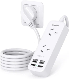 Power Board with USB C, Power Strip with 2 Outlets 4 USB Ports (2 USB C 2 USB A) - Picture 1 of 7