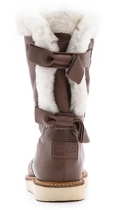 STIVALI PIATTI ROSSI VALENTINO BOW SHEARLING CALDI PULL ON LOGO EU 40 I LOVE SHOES - Foto 1 di 7