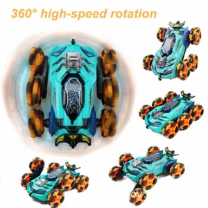 2.4G Remote Control Car 6Wheels spray RC Stunt Car Children's gift christmas box - Picture 1 of 11