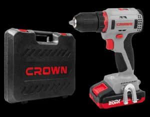 TRAPANO E AVVITATORE A BATTERIA 20V 2 BATTERIE 2AH MOTORE BRUSHLESS CROWN - Foto 1 di 1