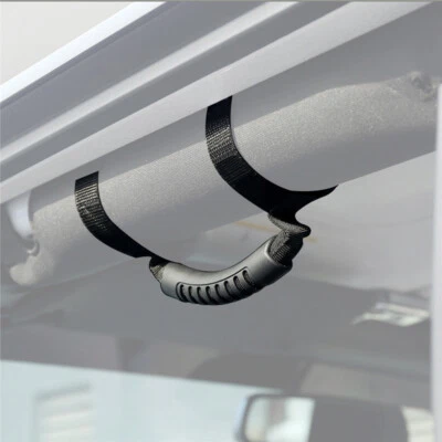 Universal Pair Black Grab Handles Roll Bar for Jeep Wrangler Truck Car 1987-2021 - Image 1 of 4