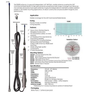 BENELEC 02635 UHF ELEVATED SPRING DUAL WHIP KIT 6.5dB Anntena - Picture 1 of 1