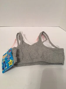 Fruit of the loom girls 3pc tank style sport bra's White/Pink/Grey - Picture 1 of 4