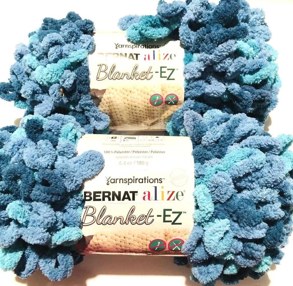 Bernat 16103737019 Alize Blanket-ez Yarn Seaport Teals
