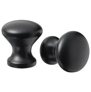 IKEA ENERYDA Knopf schwarz Ø 20 mm – 2 Stück., Aluminium, Möbel-/Schrankgriff - Bild 1 von 3