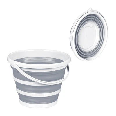 2x Faltbare Eimer Camping Wassereimer Putzeimer Futtereimer - Bild 1 von 4