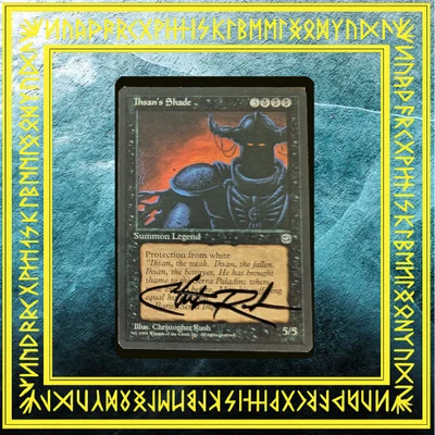 Signed Christopher Rush Magic The Gathering NM-MINT Ihsan's Shade Homelands - Image 1 of 4