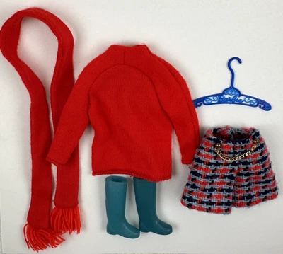 SUPER BUFANDA BARBIE VINTAGE AÑOS 70 MATE #3408 OUTFIT Foto 1 de 4