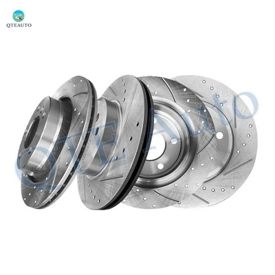 4 rotores de freno ranurados perforados delanteros 300 mm-traseros 294 mm para BMW 323I Base 1999 2000 Foto 1 de 4