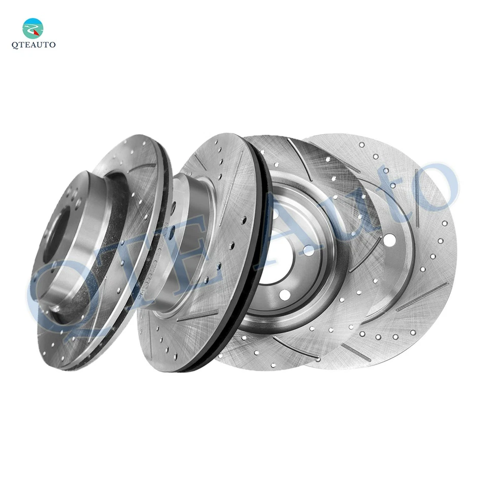 4 rotores de freno ranurados perforados delanteros 300 mm-traseros 294 mm para BMW 323I Base 1999 2000 Foto 1 de 4