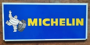 Antique MICHELIN BIBENDUM canvas plate tire garage car car 35x15cm - Picture 1 of 9