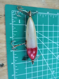 Nice Vintage Heddon Style, Japan Made Fishing Lures, Red White, #16A - Picture 1 of 6