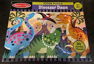 Melissa & Doug Dinosaur Dawn 24 Jumbo Pc Floor Puzzle Complete - Picture 1 of 8